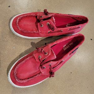 Red Sperry Boat Shoes